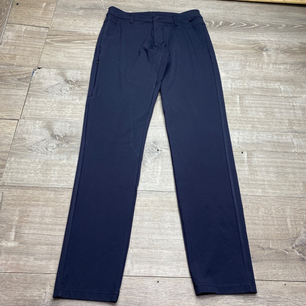 BYLT Premium Basics Everyday Pant 2.0 Mens 33 Tall Slim Fit Navy Blue Stretch
